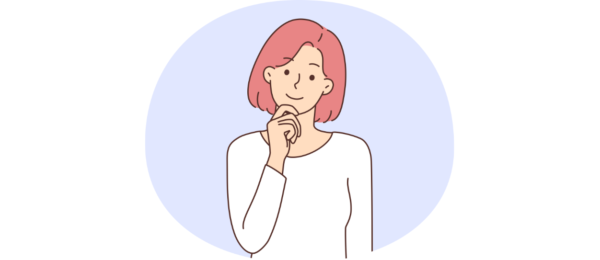 イラスト画像 考えている人