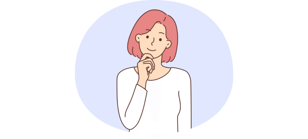 イラスト画像 考えている人