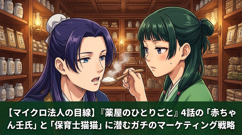 【マイクロ法人の目線】『薬屋のひとりごと』４話の「赤ちゃん壬子」と「保育士猫猫」に潜むガチのマーケティング戦略
